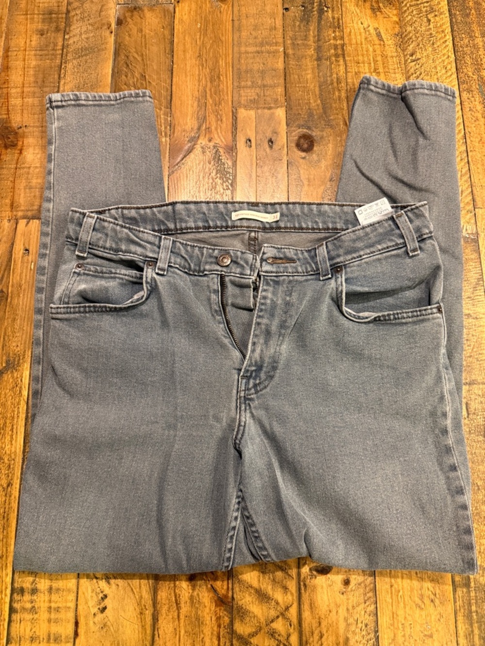 High-Rise Slim Women's Jeans in Washed Gray